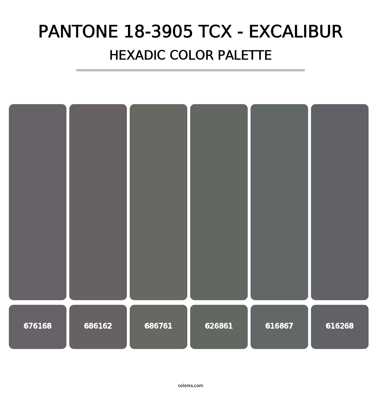 PANTONE 18-3905 TCX - Excalibur - Hexadic Color Palette