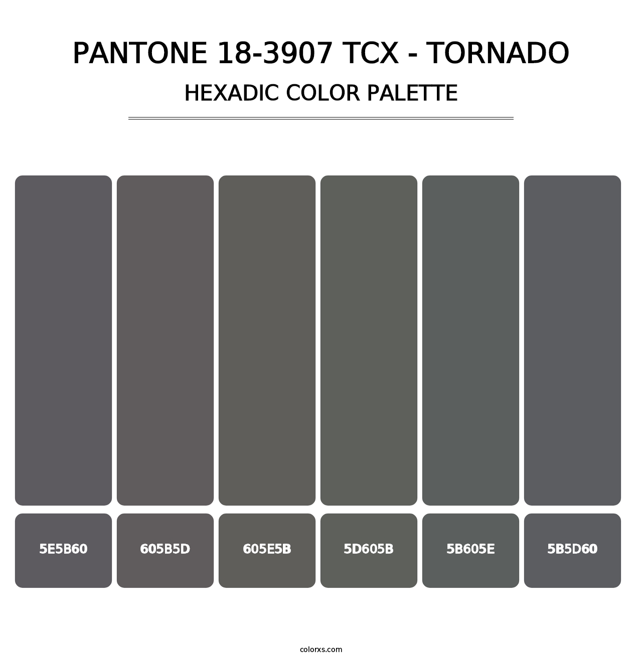 PANTONE 18-3907 TCX - Tornado - Hexadic Color Palette