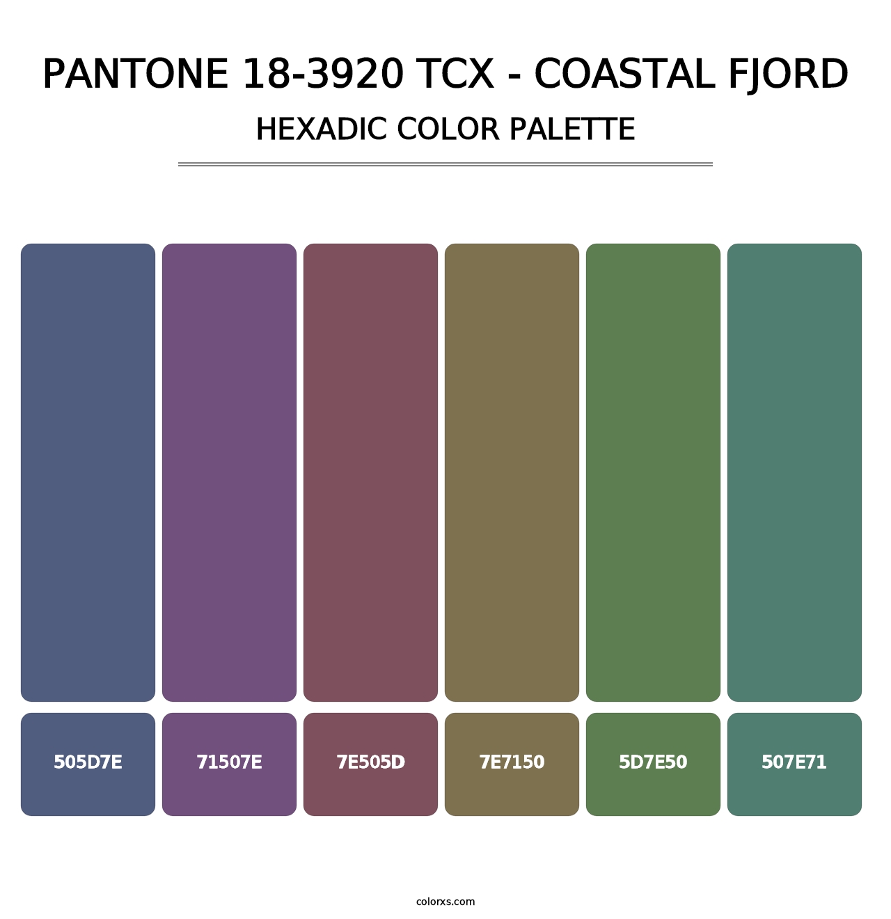 PANTONE 18-3920 TCX - Coastal Fjord - Hexadic Color Palette