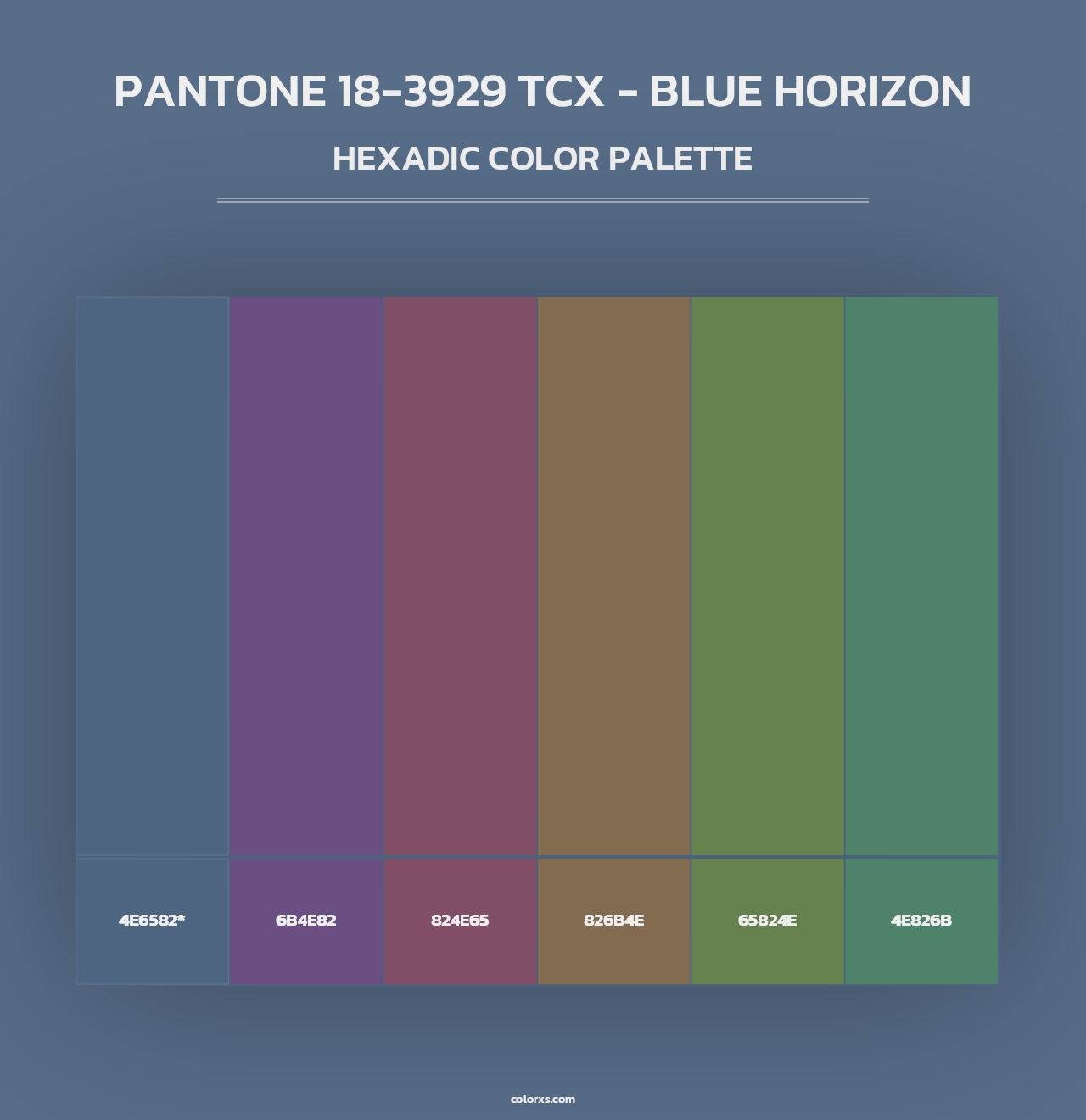 PANTONE 18-3929 TCX - Blue Horizon - Hexadic Color Palette