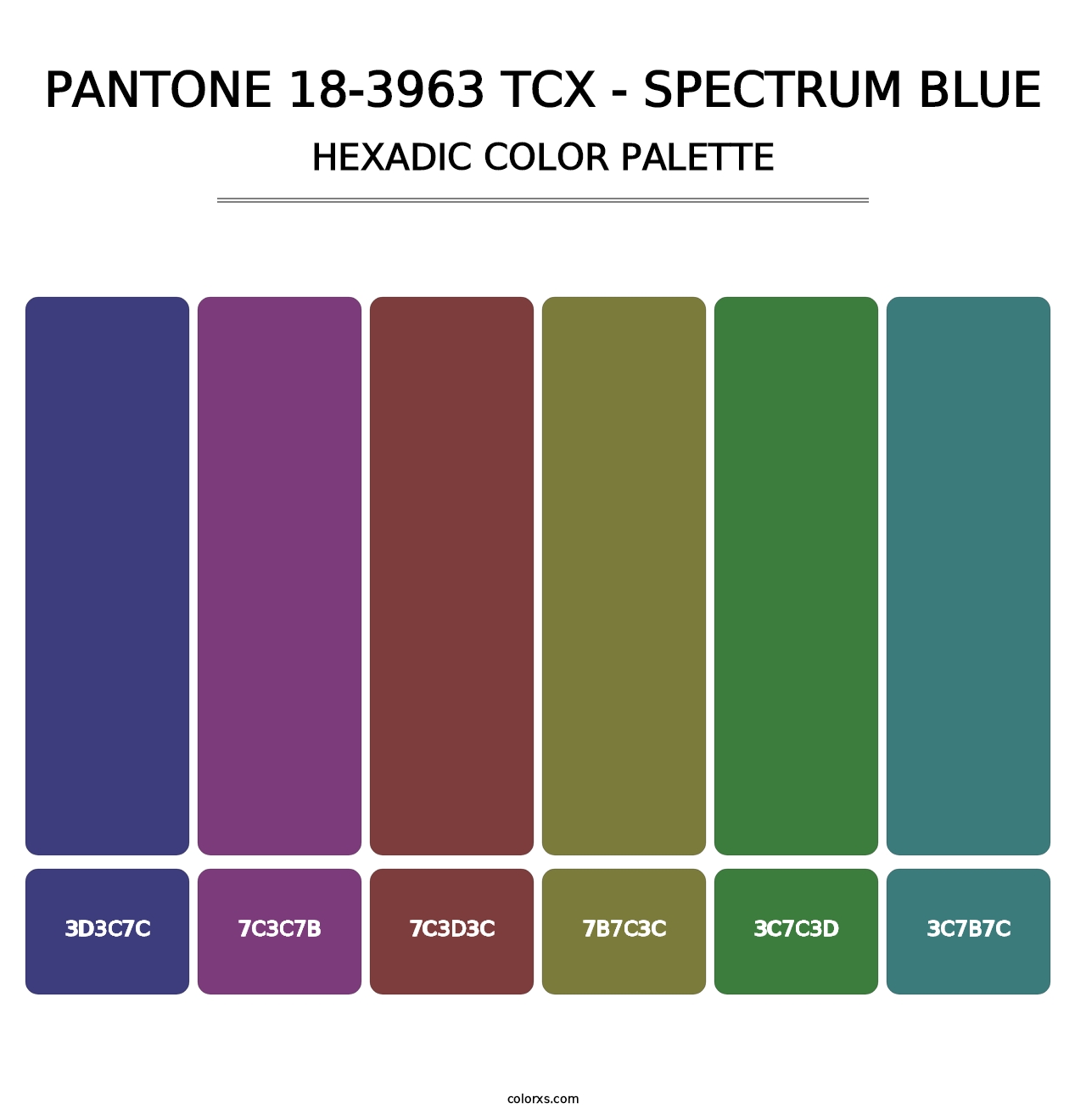 PANTONE 18-3963 TCX - Spectrum Blue - Hexadic Color Palette