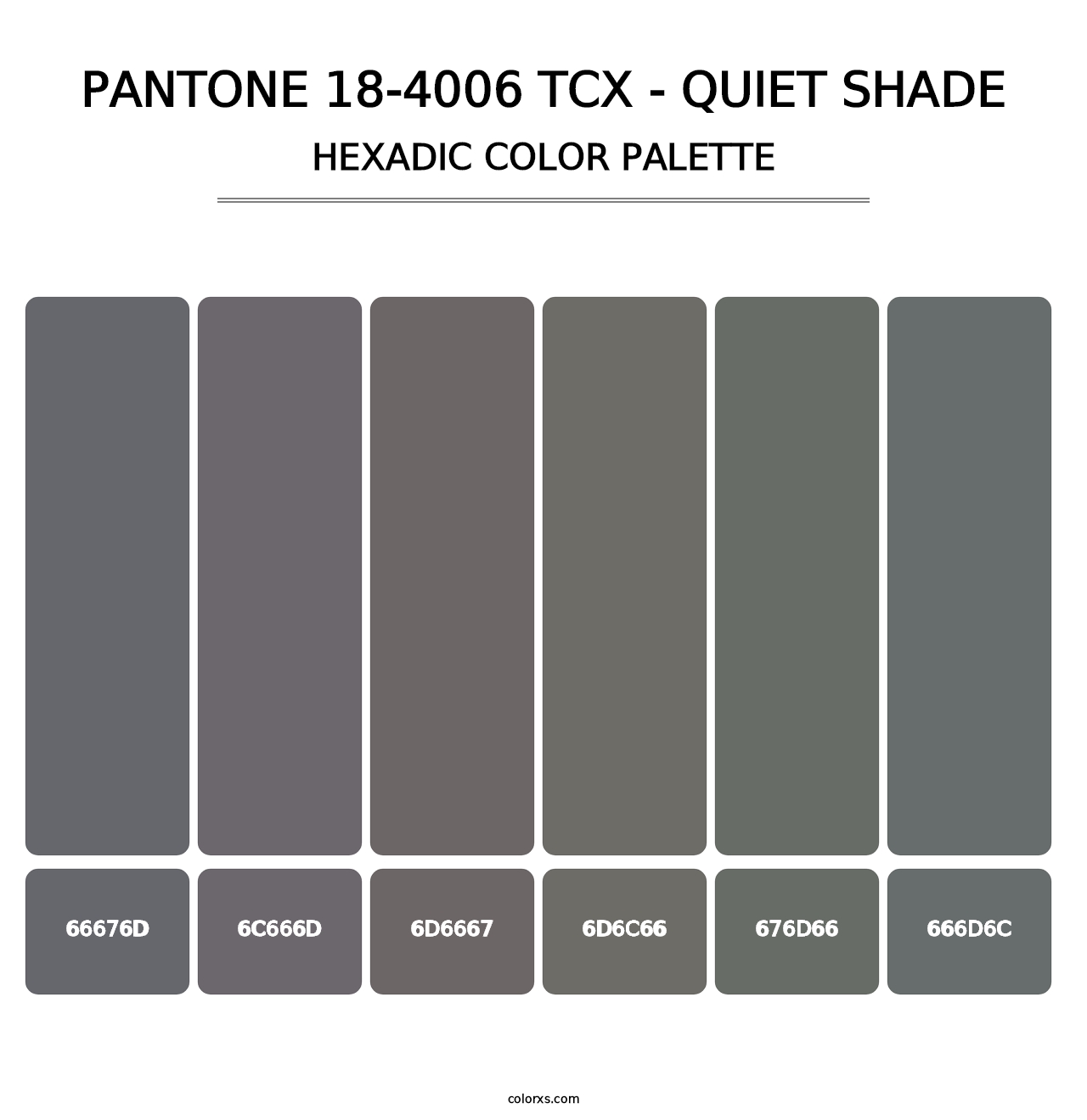 PANTONE 18-4006 TCX - Quiet Shade - Hexadic Color Palette