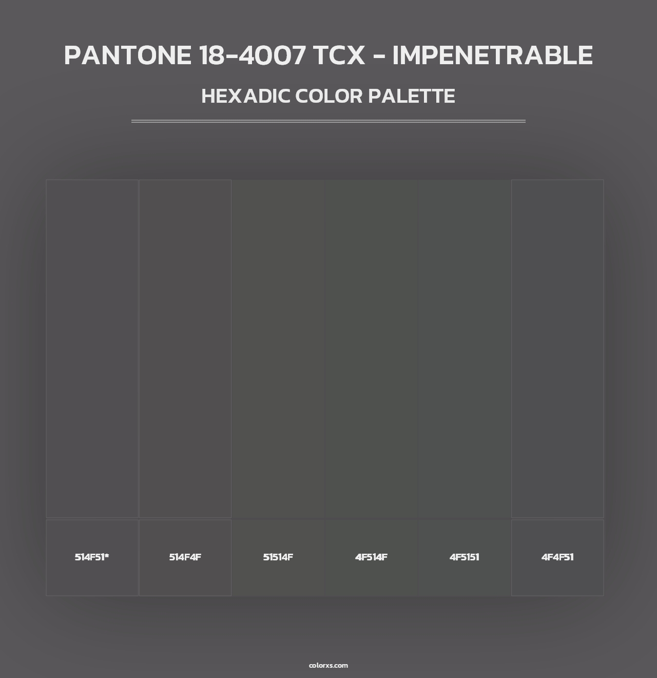 PANTONE 18-4007 TCX - Impenetrable - Hexadic Color Palette