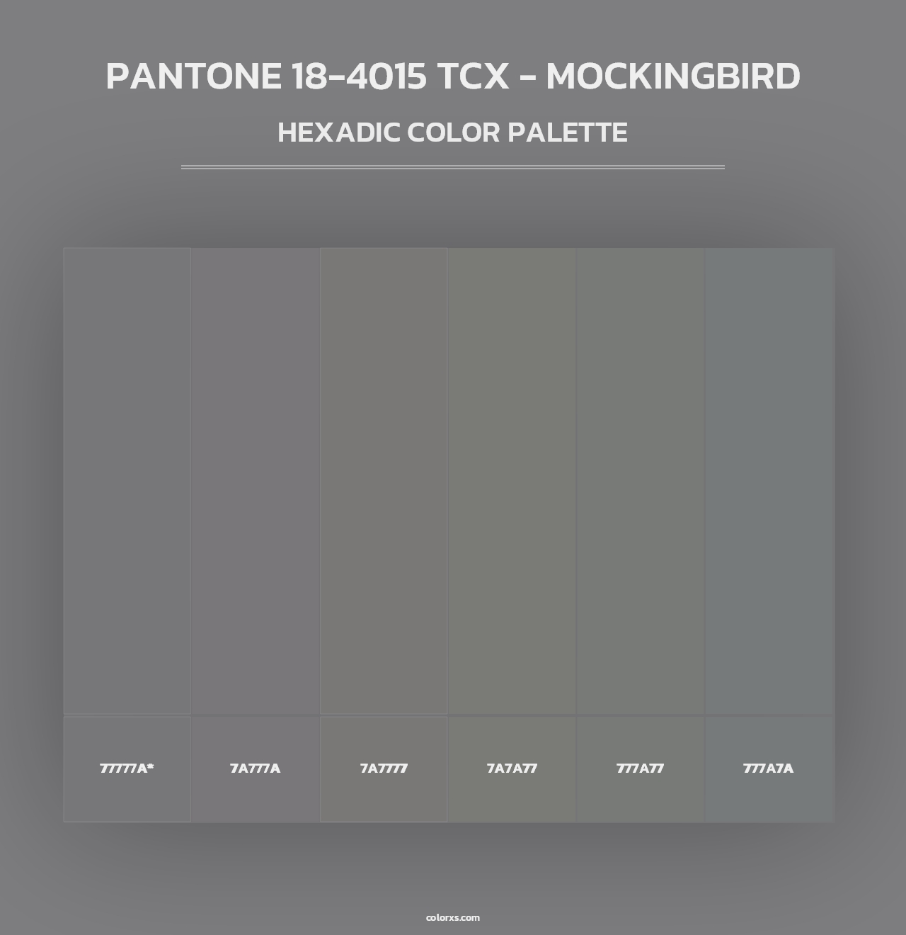 PANTONE 18-4015 TCX - Mockingbird - Hexadic Color Palette