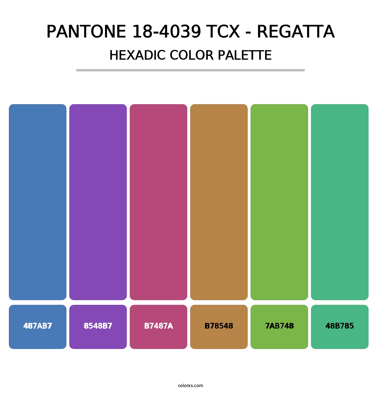 PANTONE 18-4039 TCX - Regatta - Hexadic Color Palette