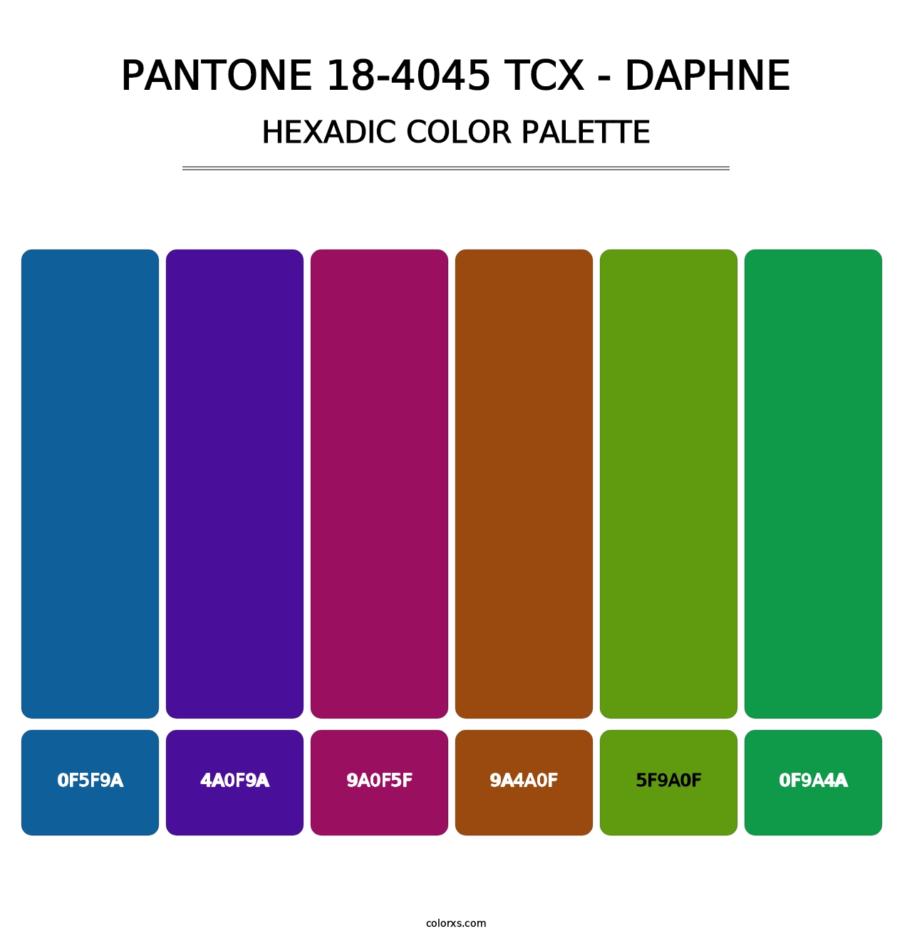 PANTONE 18-4045 TCX - Daphne - Hexadic Color Palette
