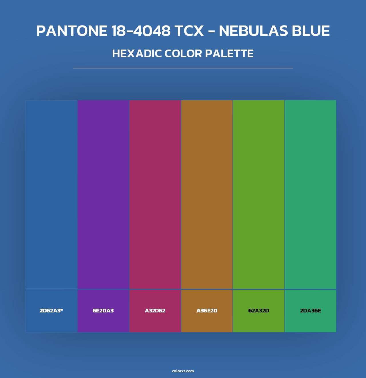 PANTONE 18-4048 TCX - Nebulas Blue - Hexadic Color Palette