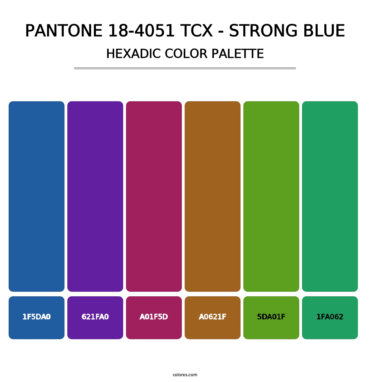 PANTONE 18-4051 TCX - Strong Blue - Hexadic Color Palette