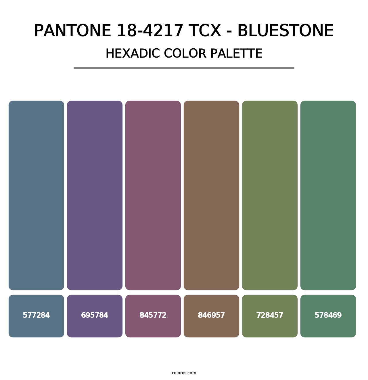 PANTONE 18-4217 TCX - Bluestone - Hexadic Color Palette