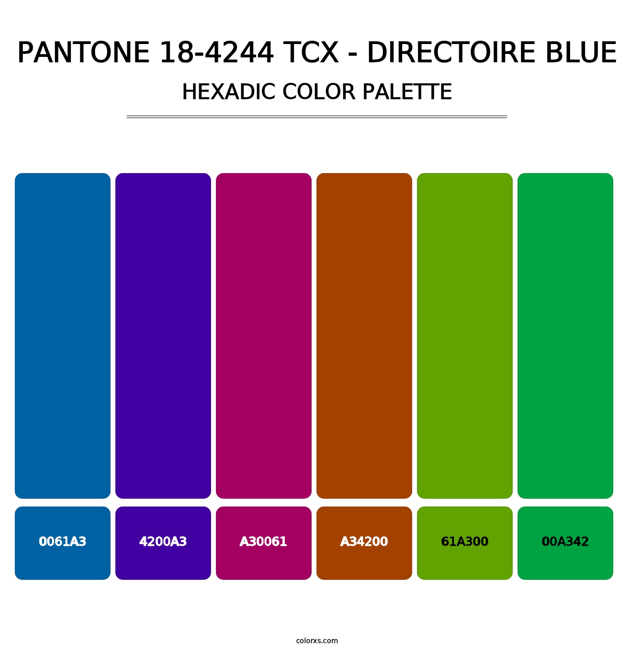PANTONE 18-4244 TCX - Directoire Blue - Hexadic Color Palette