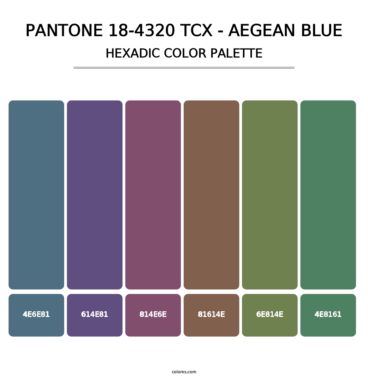 PANTONE 18-4320 TCX - Aegean Blue - Hexadic Color Palette