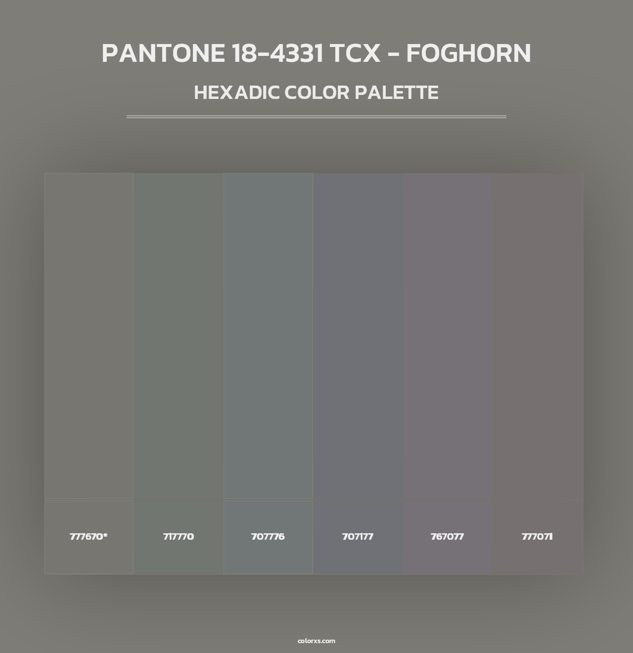 PANTONE 18-4331 TCX - Foghorn - Hexadic Color Palette