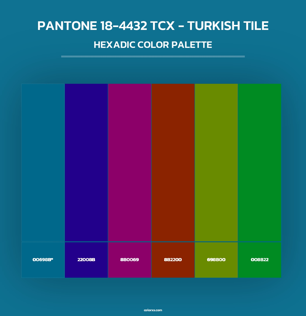 PANTONE 18-4432 TCX - Turkish Tile - Hexadic Color Palette