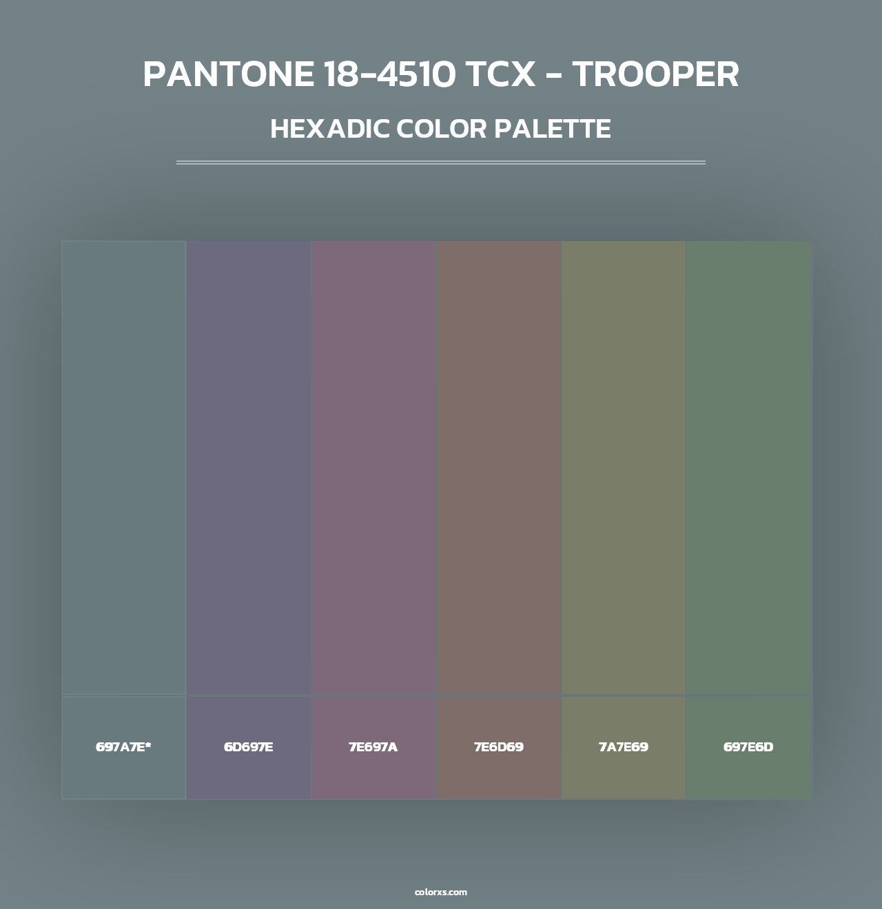 PANTONE 18-4510 TCX - Trooper - Hexadic Color Palette