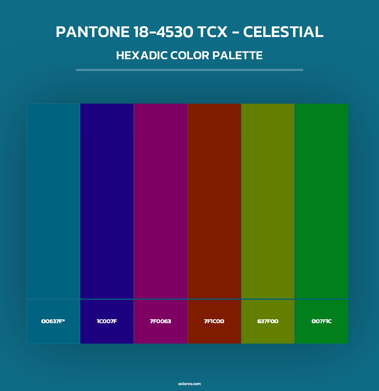 PANTONE 18-4530 TCX - Celestial - Hexadic Color Palette