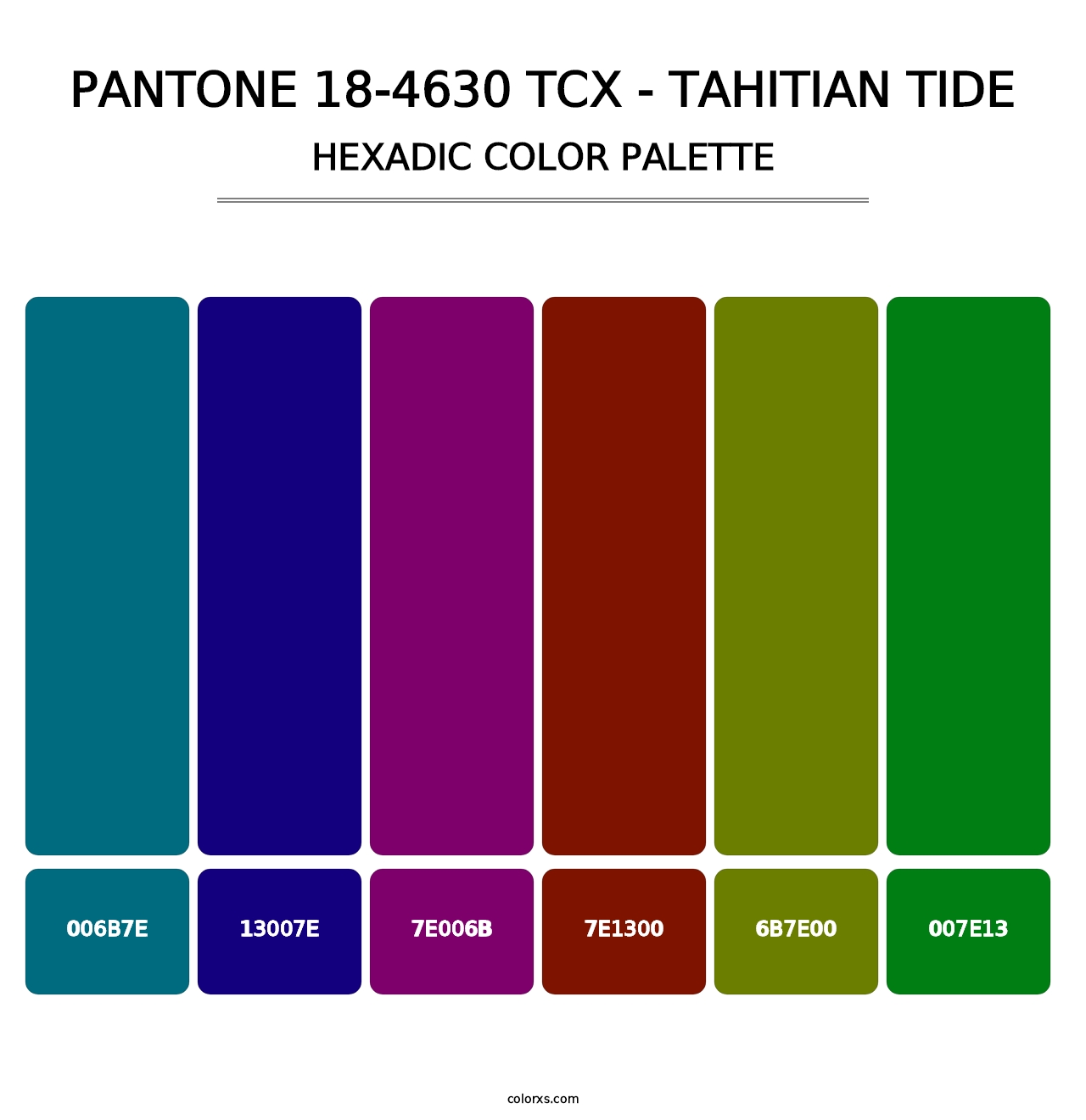 PANTONE 18-4630 TCX - Tahitian Tide - Hexadic Color Palette