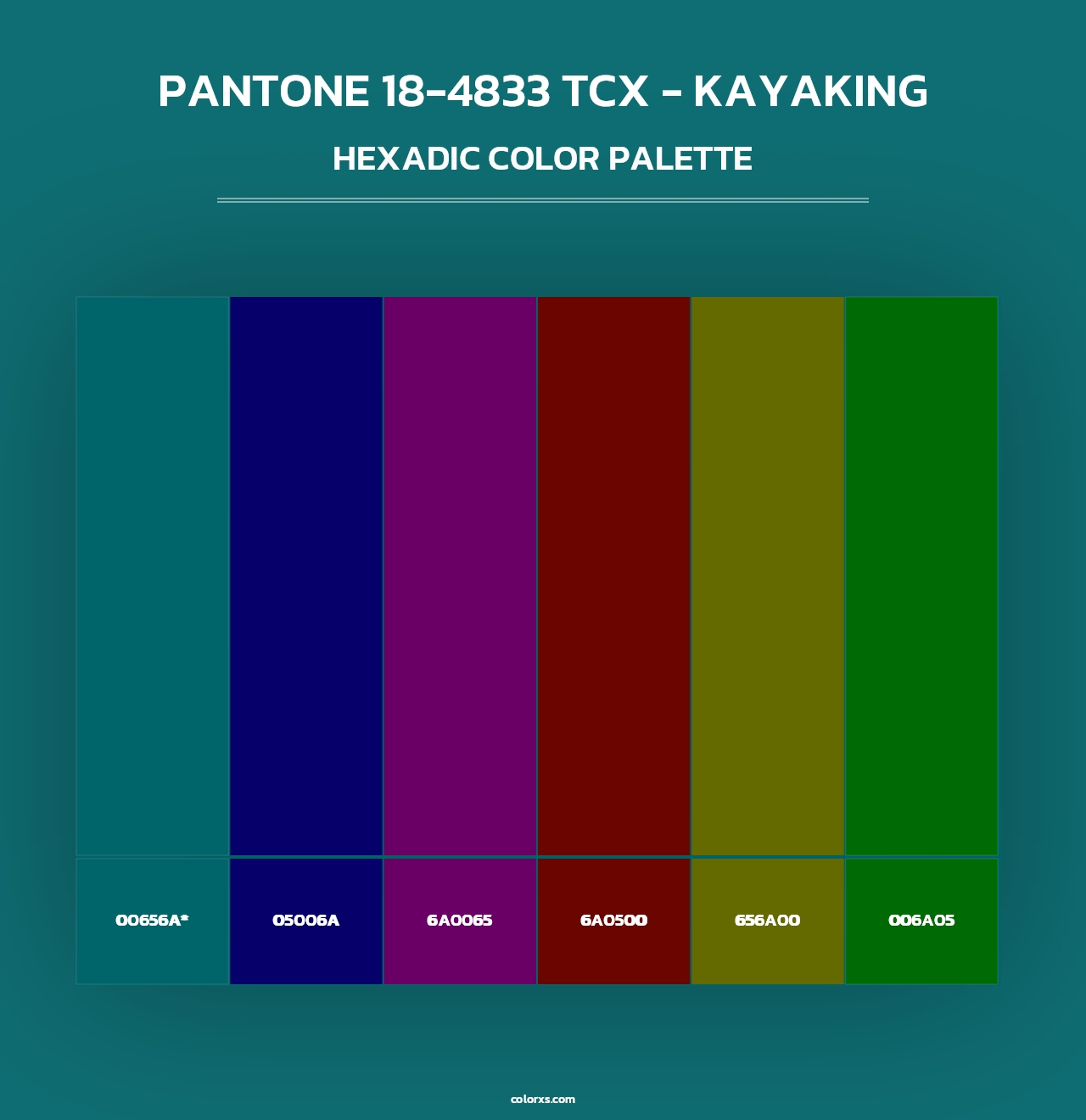 PANTONE 18-4833 TCX - Kayaking - Hexadic Color Palette