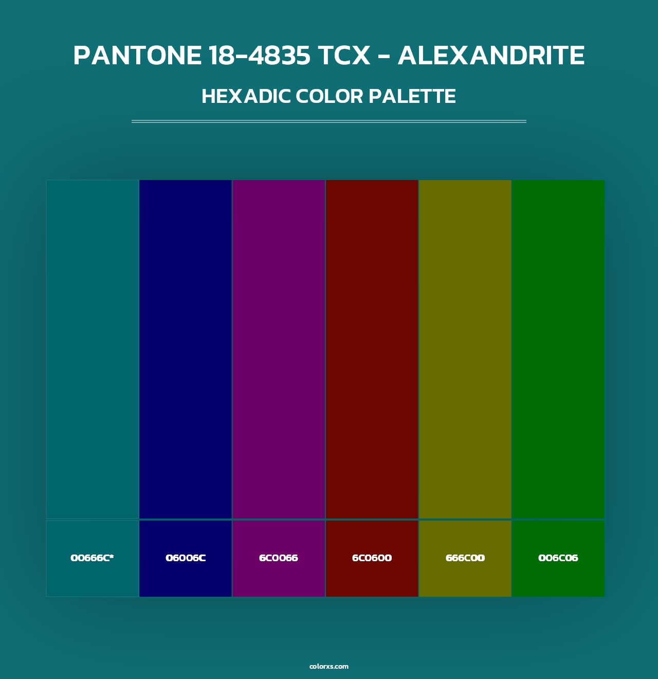 PANTONE 18-4835 TCX - Alexandrite - Hexadic Color Palette