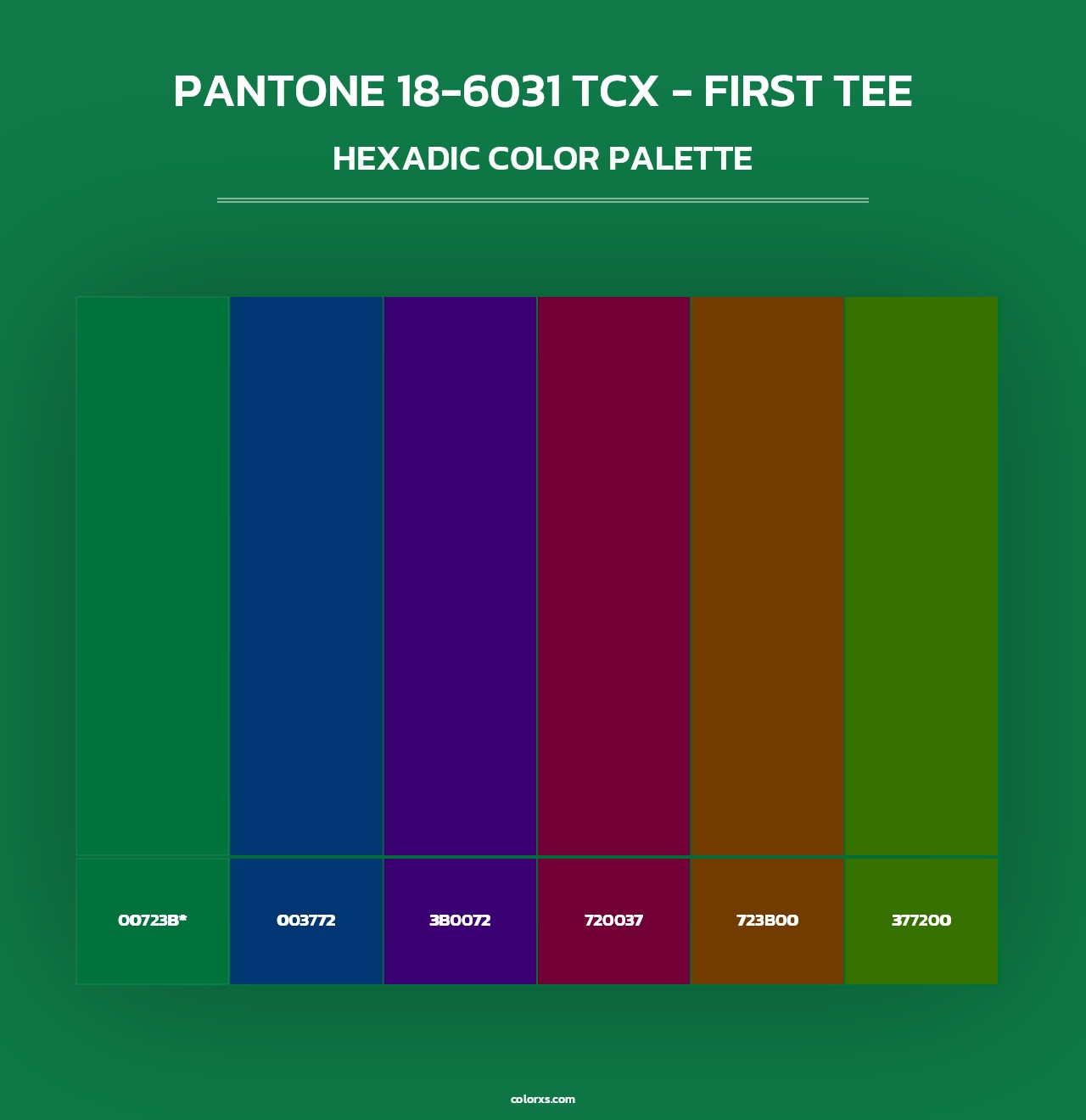 PANTONE 18-6031 TCX - First Tee - Hexadic Color Palette
