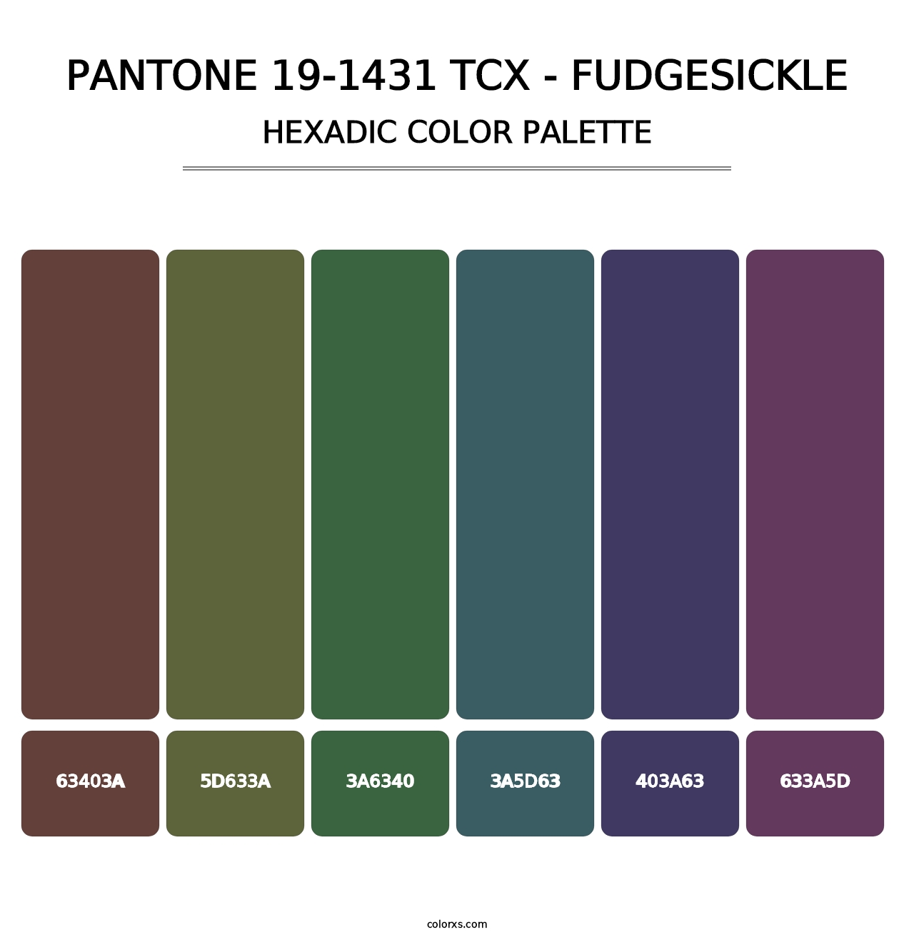 PANTONE 19-1431 TCX - Fudgesickle - Hexadic Color Palette