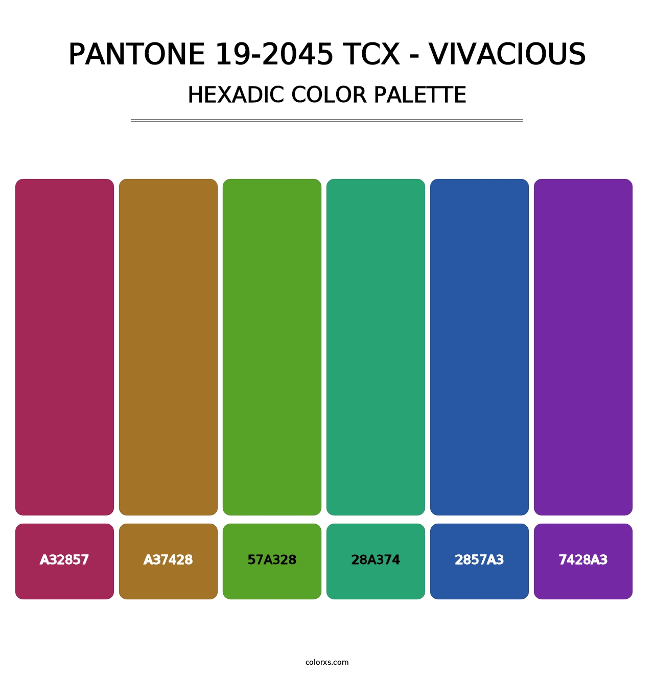 PANTONE 19-2045 TCX - Vivacious - Hexadic Color Palette