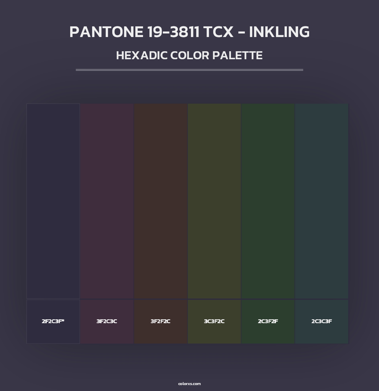 PANTONE 19-3811 TCX - Inkling - Hexadic Color Palette