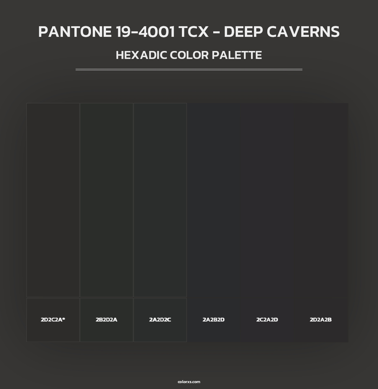 PANTONE 19-4001 TCX - Deep Caverns - Hexadic Color Palette