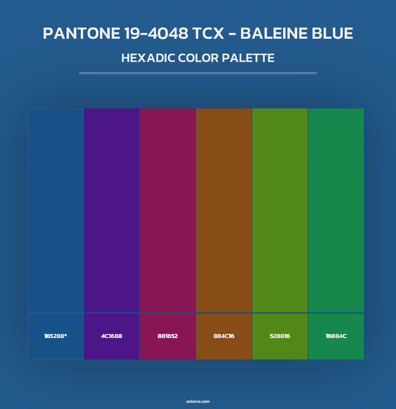 PANTONE 19-4048 TCX - Baleine Blue - Hexadic Color Palette