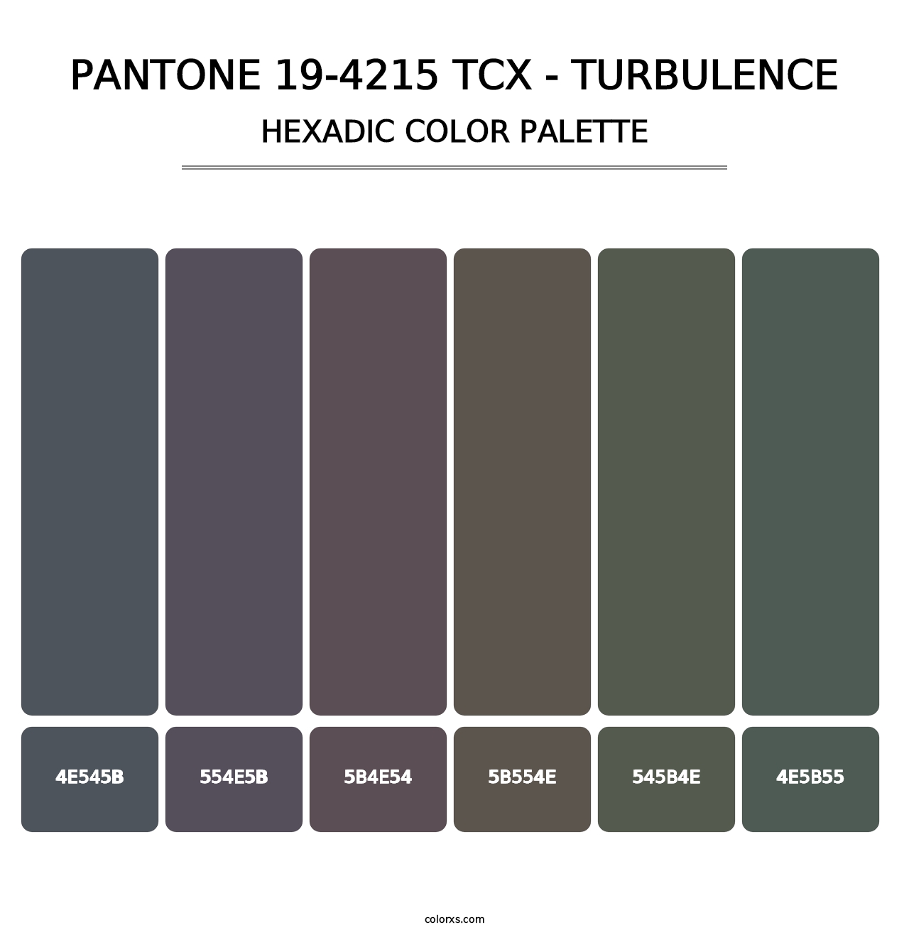 PANTONE 19-4215 TCX - Turbulence - Hexadic Color Palette