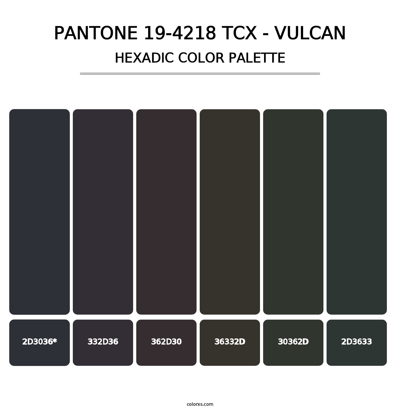 PANTONE 19-4218 TCX - Vulcan - Hexadic Color Palette