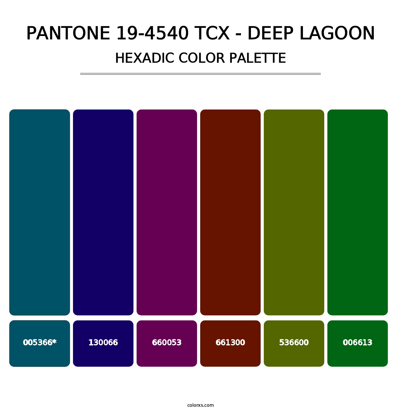 PANTONE 19-4540 TCX - Deep Lagoon - Hexadic Color Palette