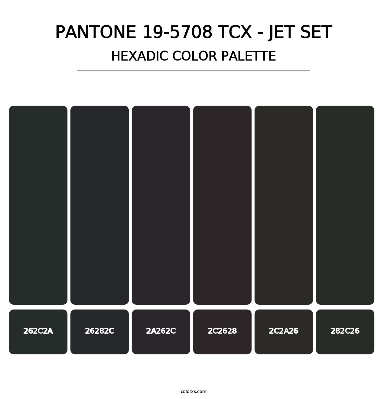 PANTONE 19-5708 TCX - Jet Set - Hexadic Color Palette