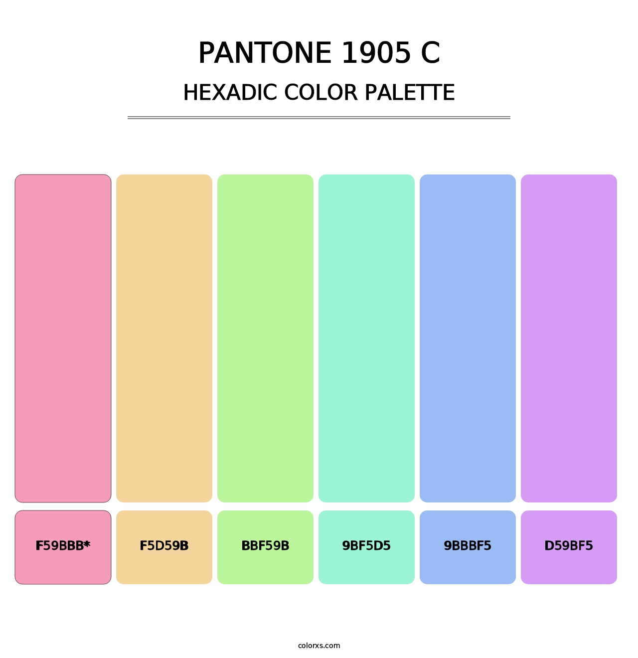 PANTONE 1905 C - Hexadic Color Palette