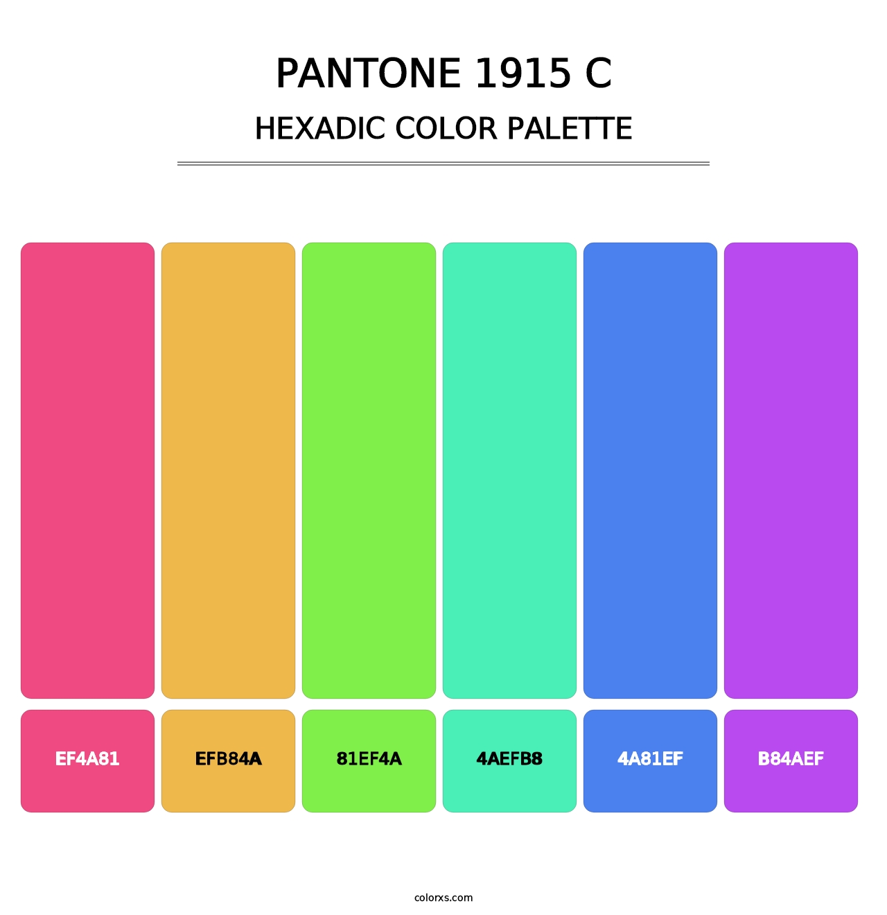 PANTONE 1915 C - Hexadic Color Palette