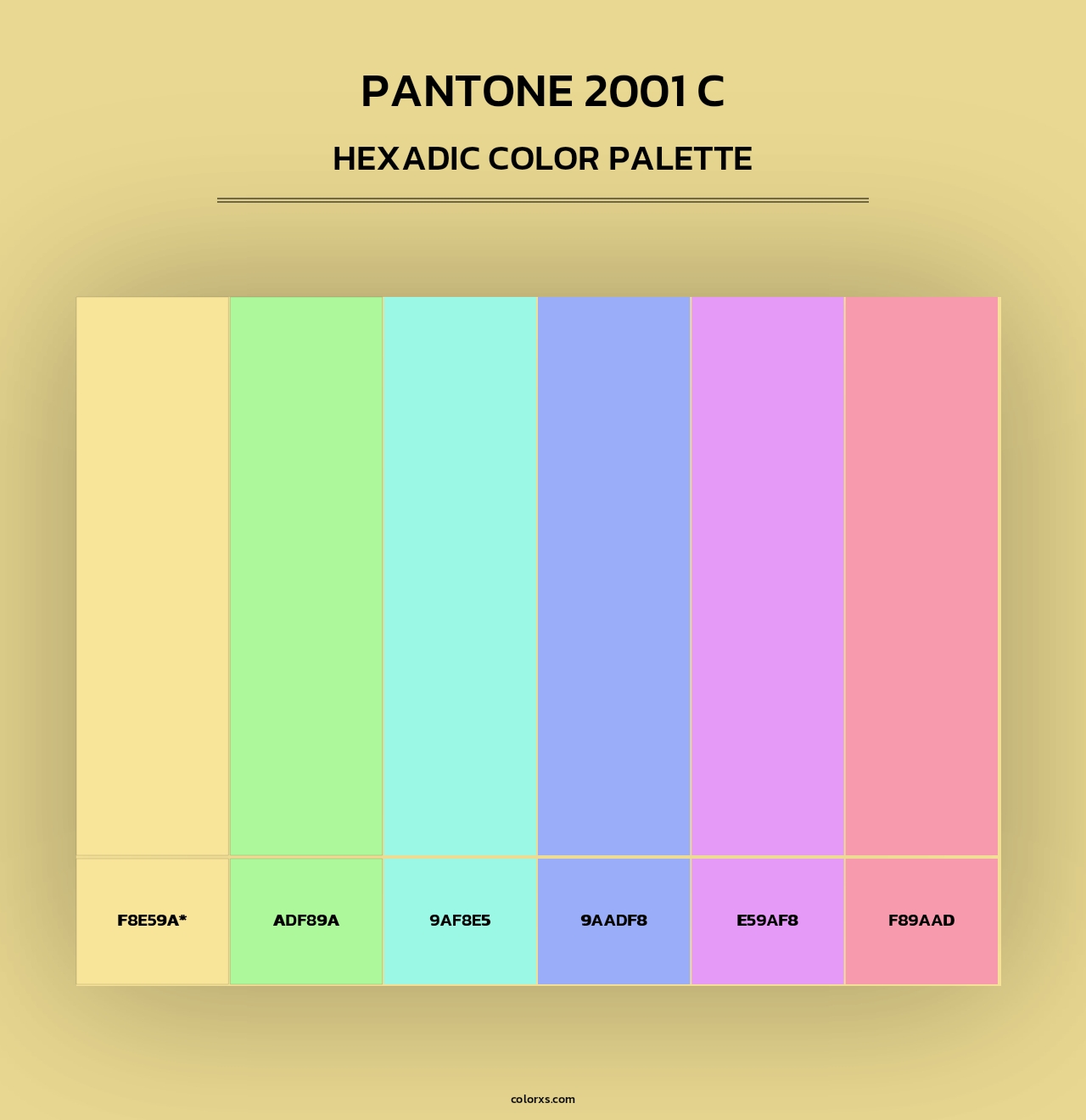 PANTONE 2001 C - Hexadic Color Palette