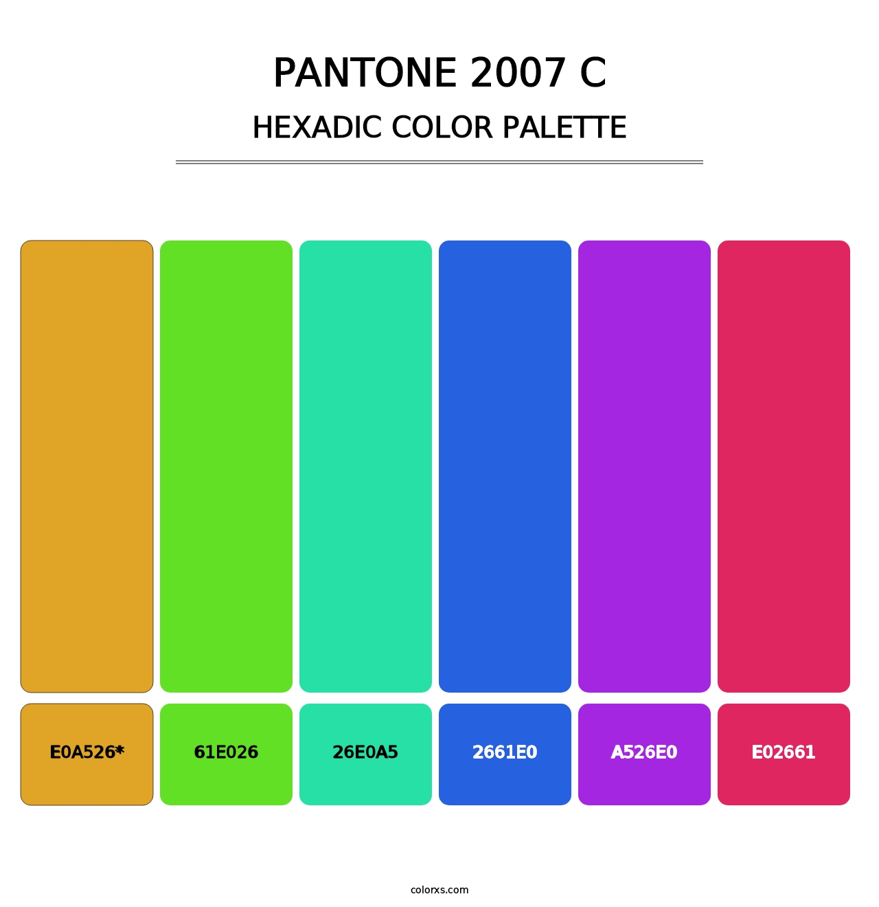 PANTONE 2007 C - Hexadic Color Palette