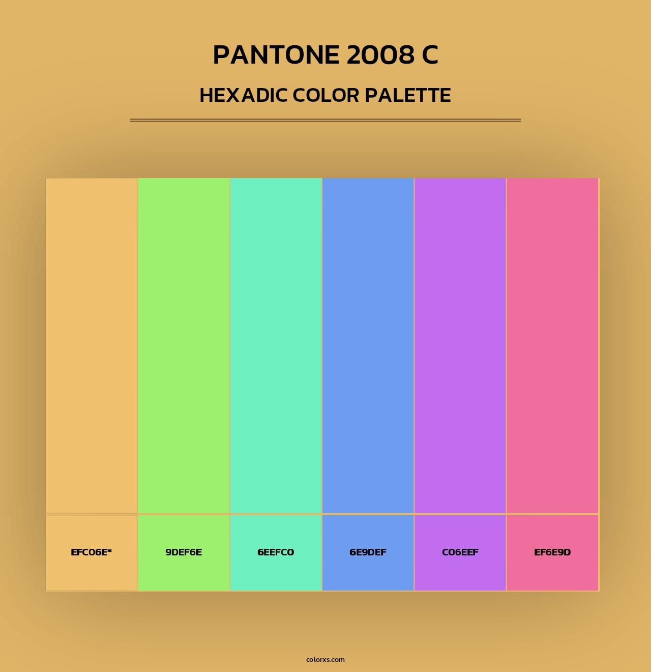 PANTONE 2008 C - Hexadic Color Palette
