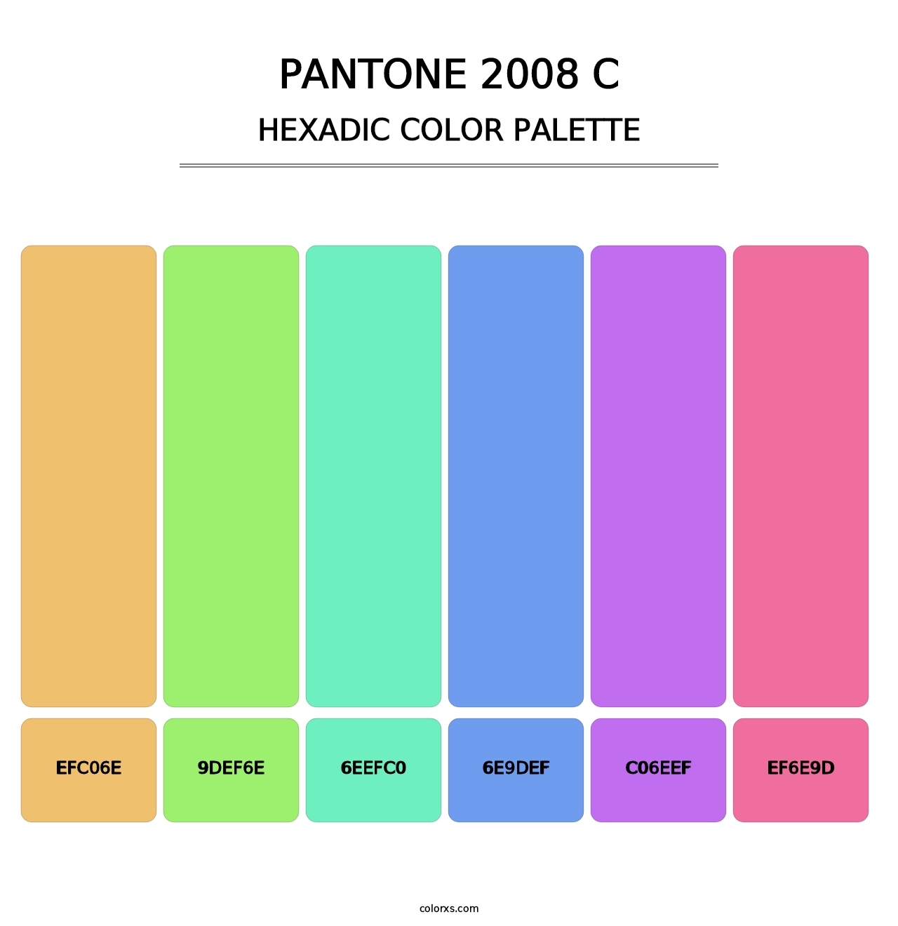 PANTONE 2008 C - Hexadic Color Palette