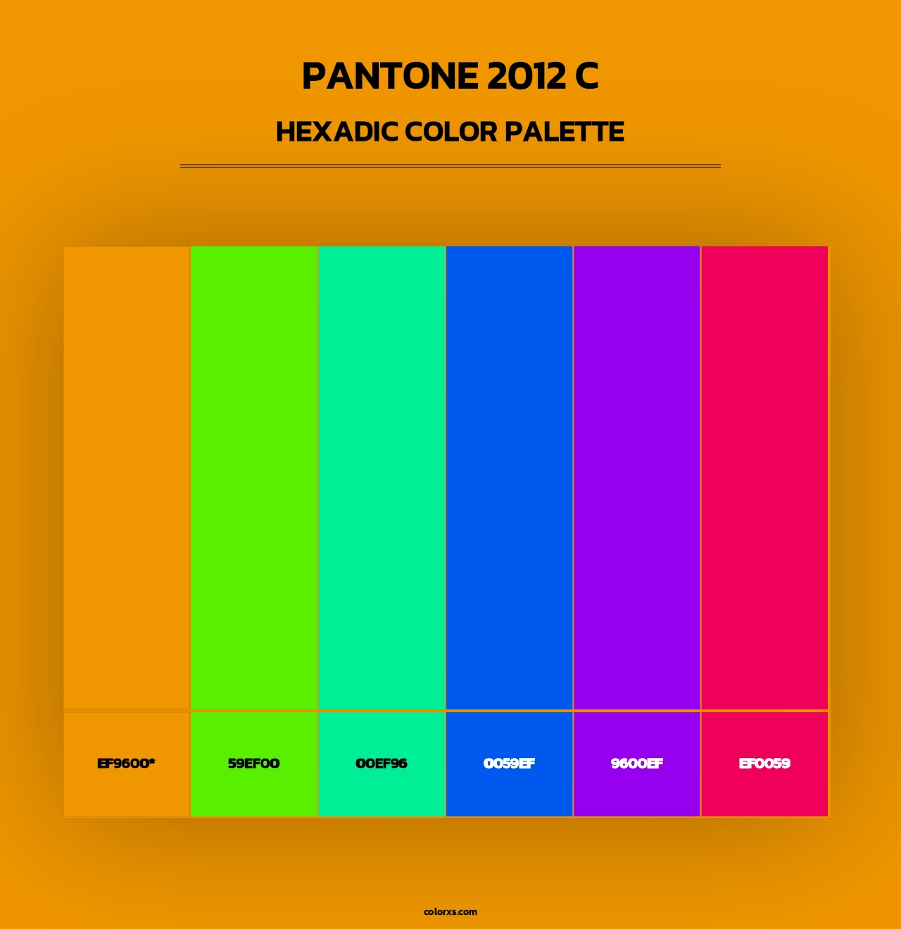 PANTONE 2012 C - Hexadic Color Palette