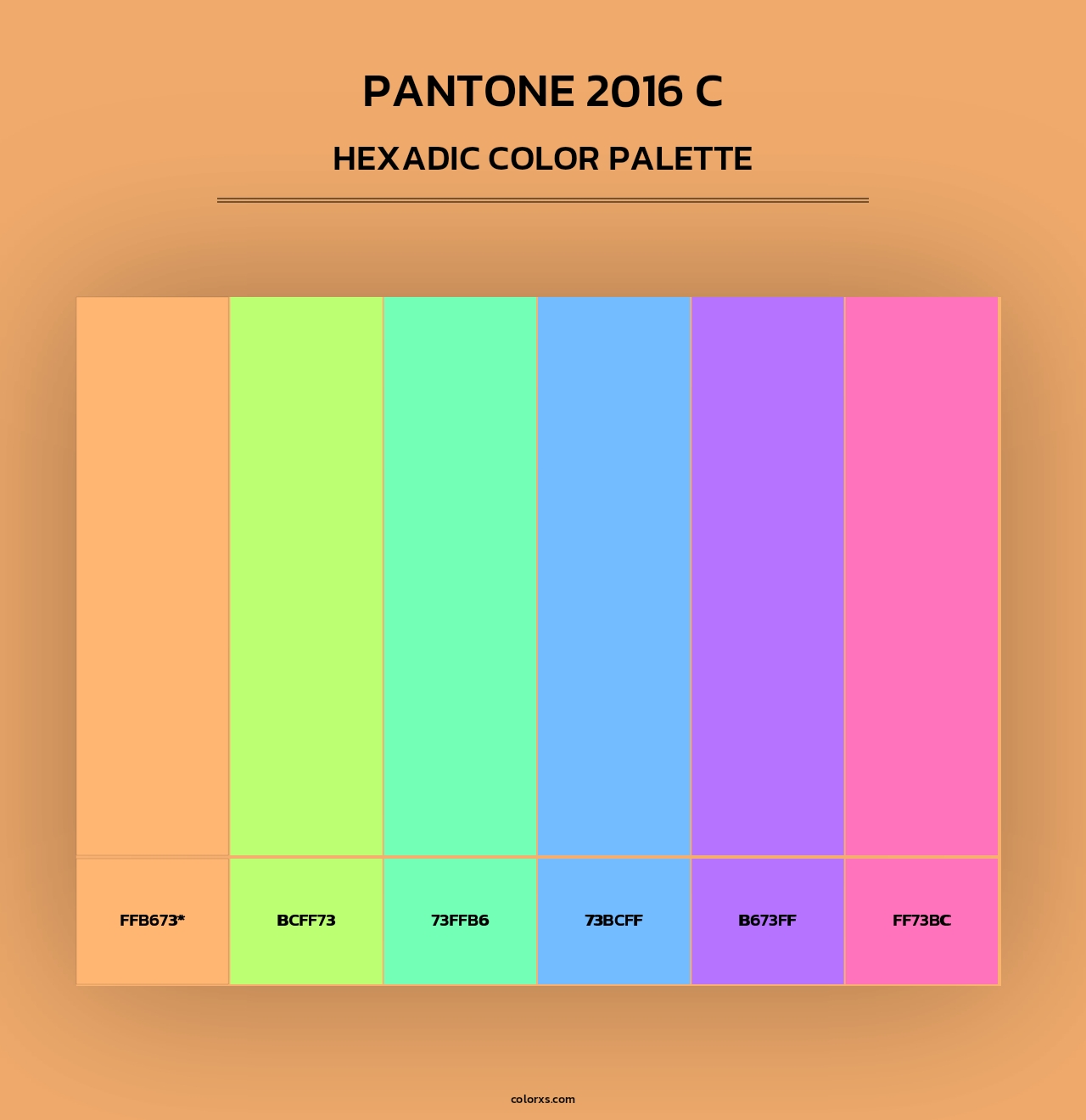 PANTONE 2016 C - Hexadic Color Palette