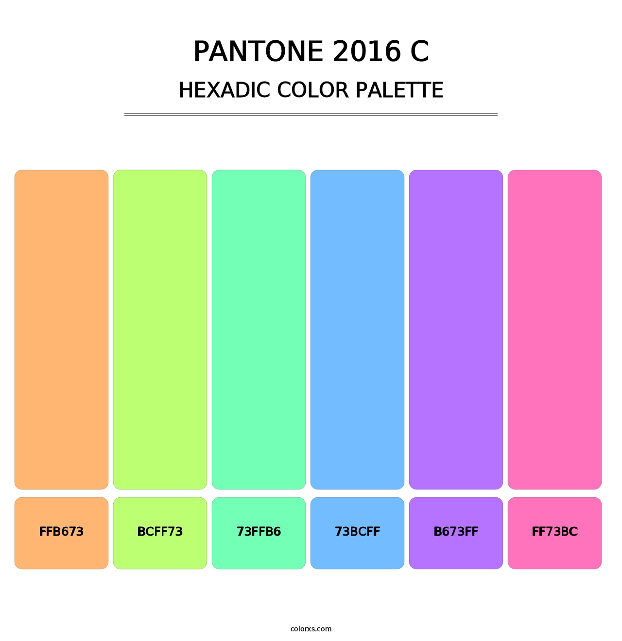PANTONE 2016 C - Hexadic Color Palette