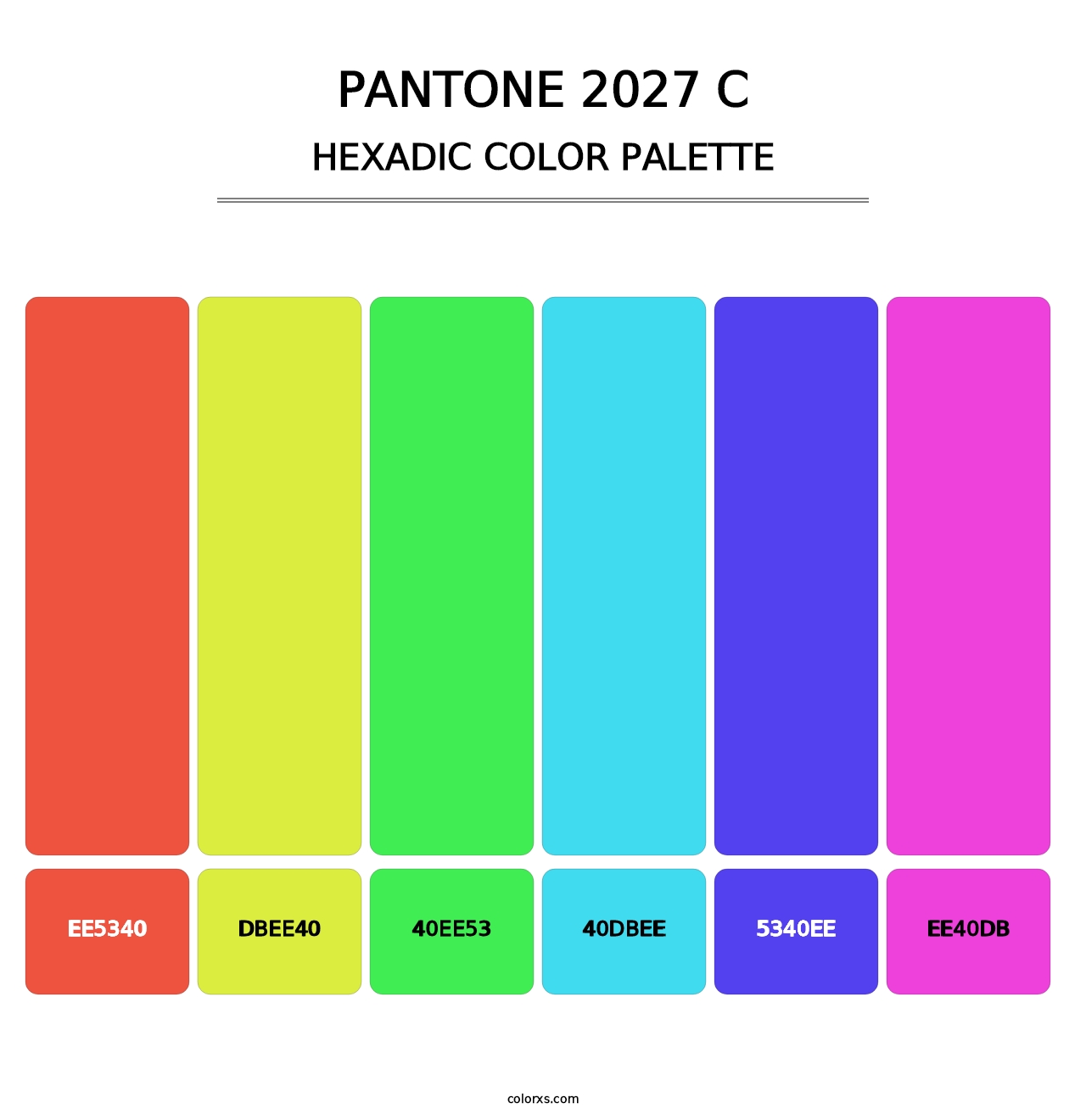 PANTONE 2027 C - Hexadic Color Palette