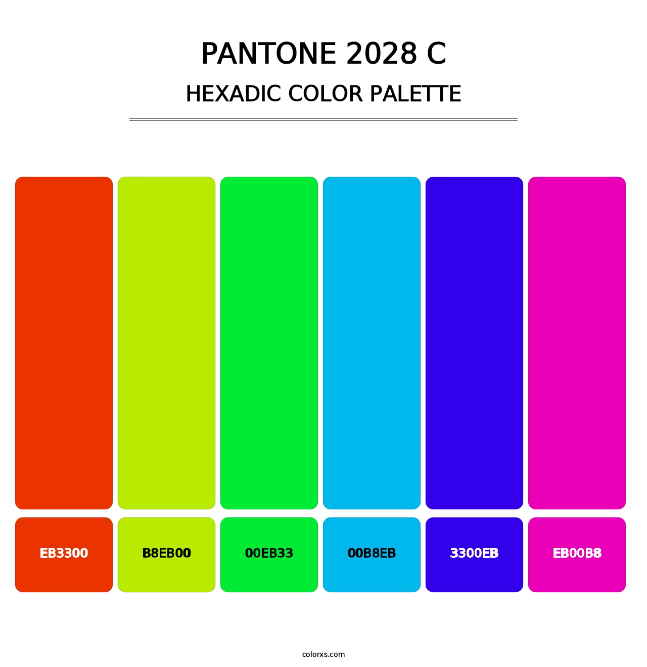 PANTONE 2028 C - Hexadic Color Palette