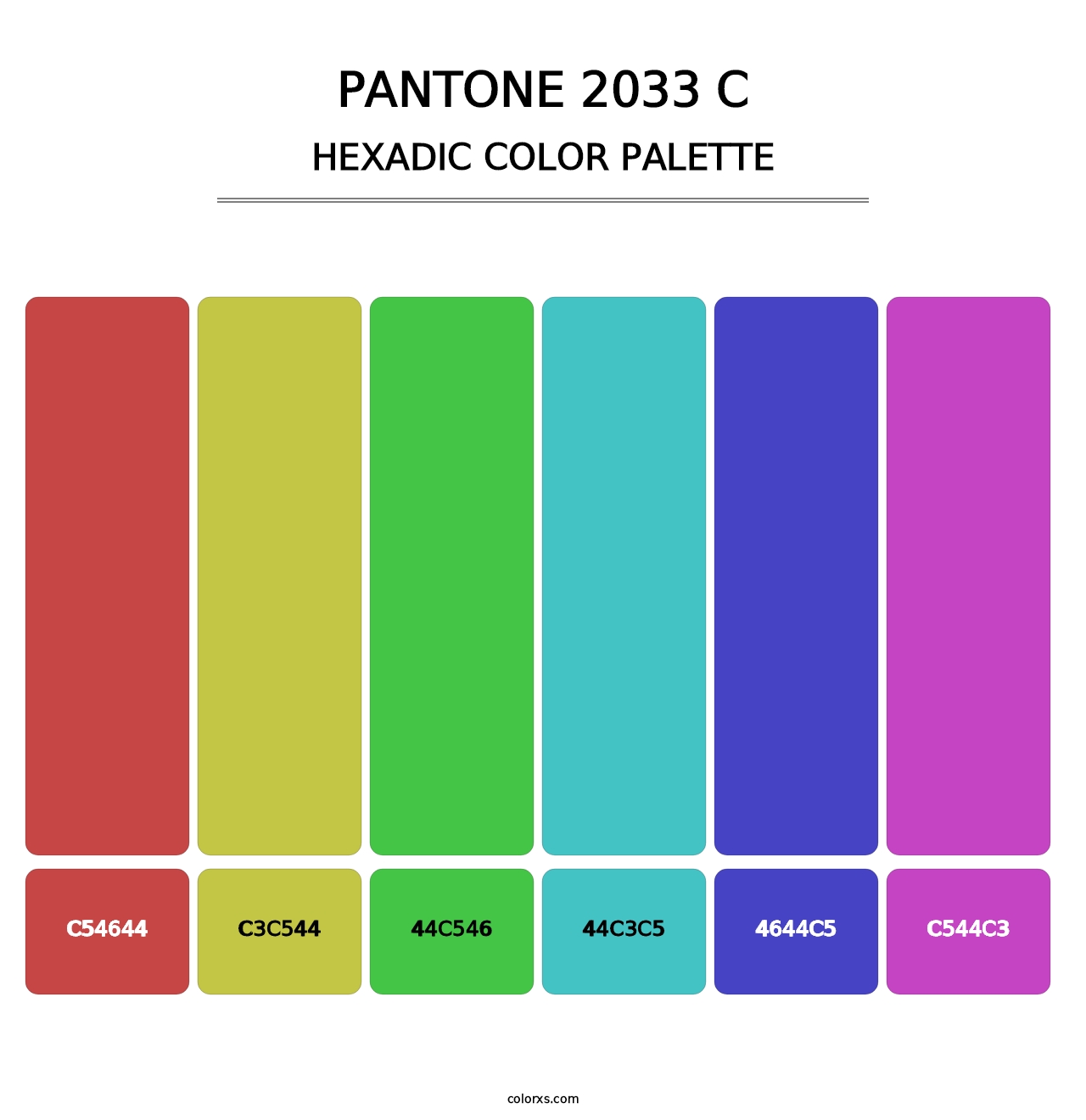 PANTONE 2033 C - Hexadic Color Palette