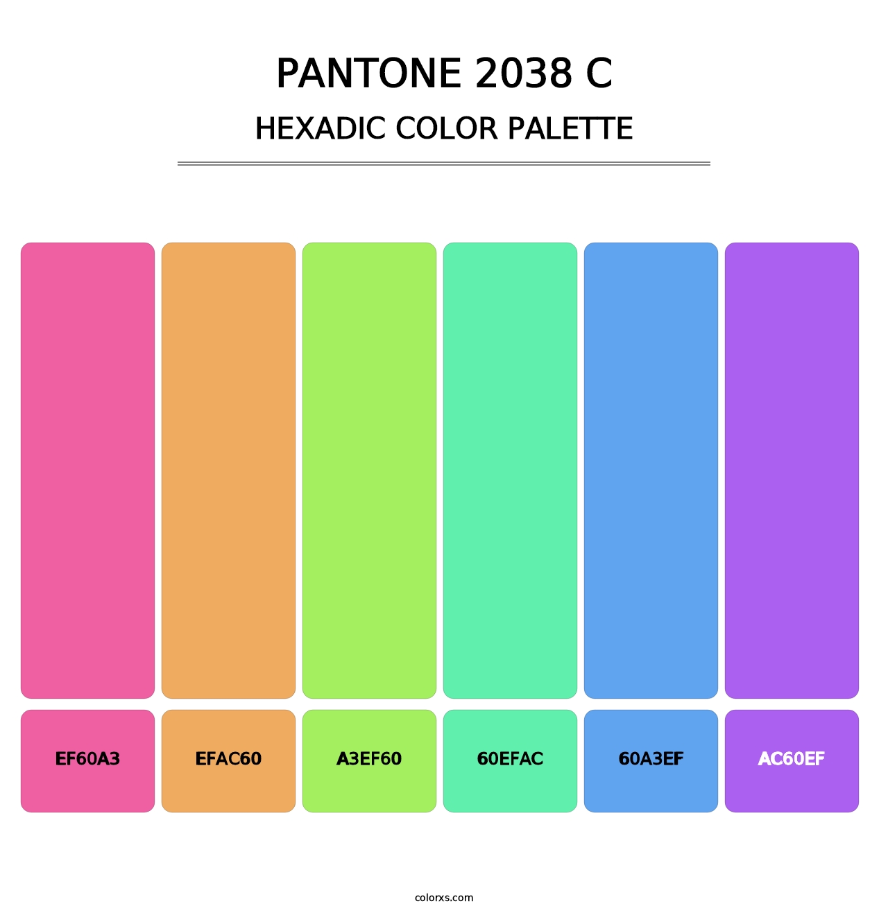 PANTONE 2038 C - Hexadic Color Palette