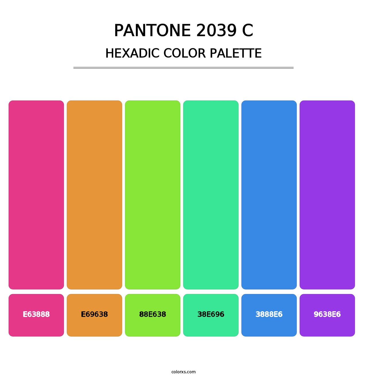 PANTONE 2039 C - Hexadic Color Palette