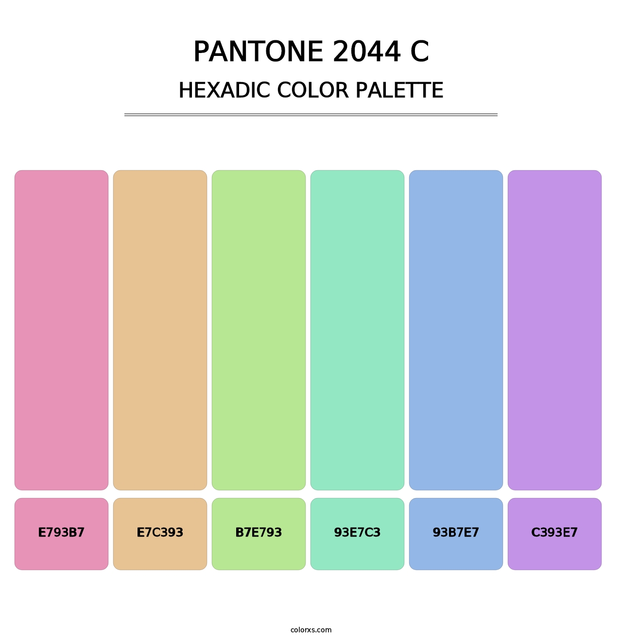 PANTONE 2044 C - Hexadic Color Palette