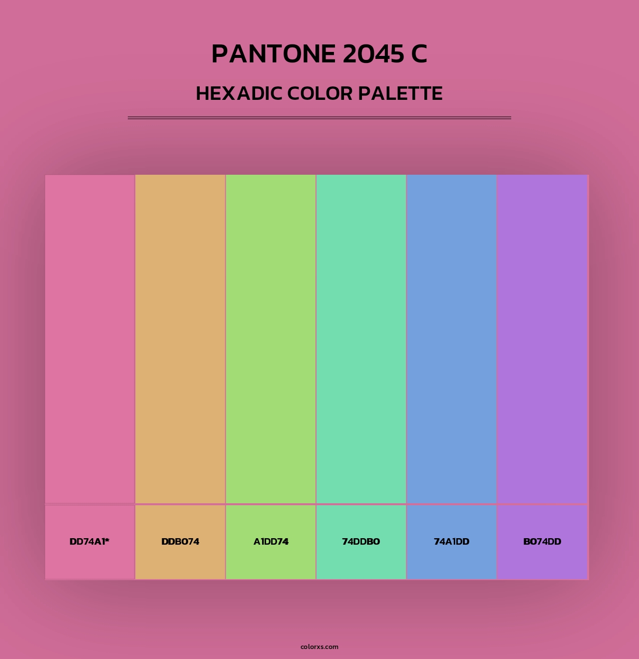 PANTONE 2045 C - Hexadic Color Palette