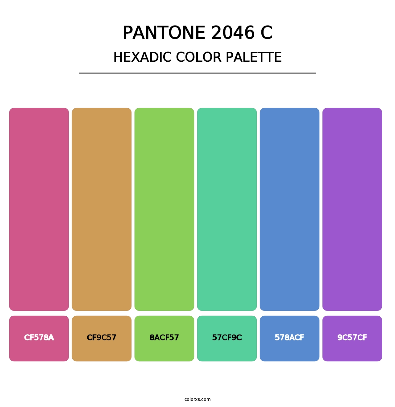 PANTONE 2046 C - Hexadic Color Palette