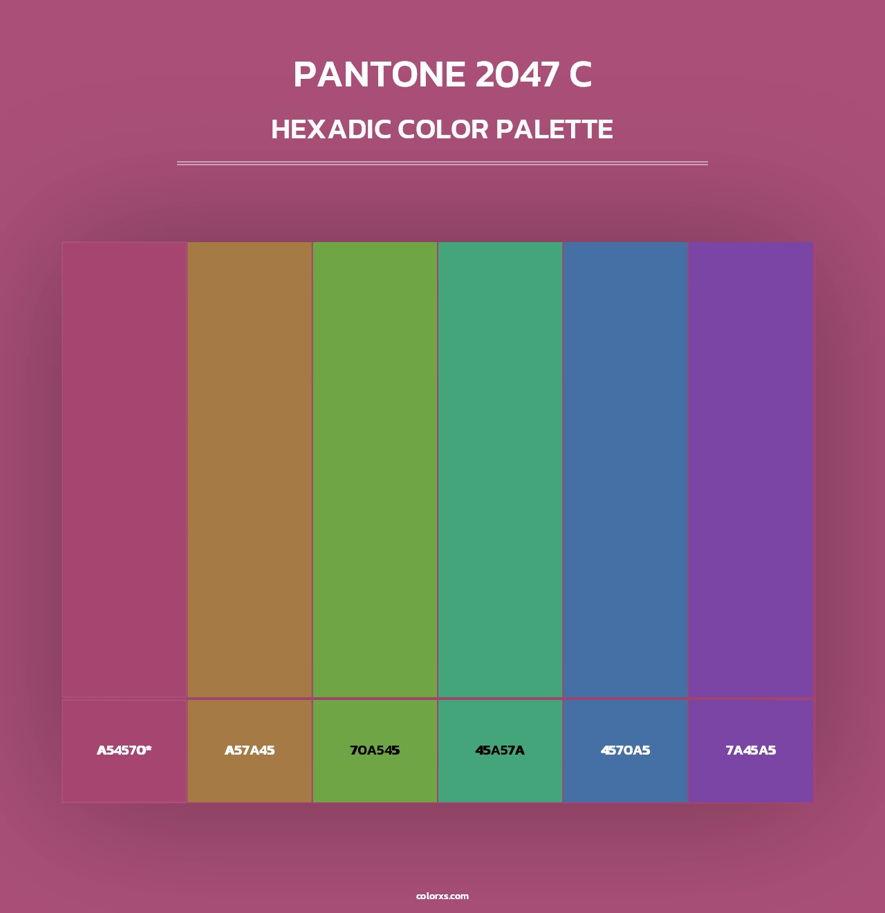 PANTONE 2047 C - Hexadic Color Palette